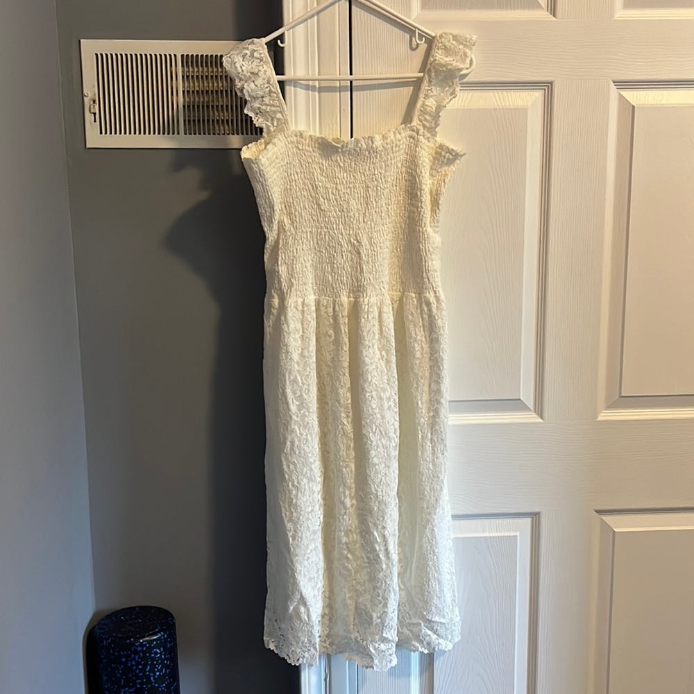 Anthropologie White Midi Dress